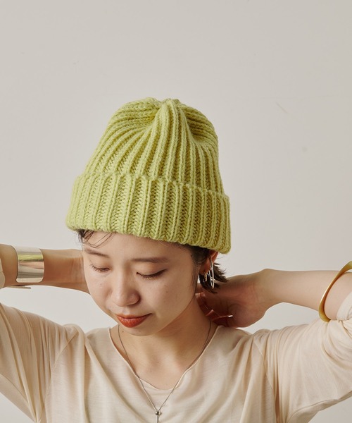 Omekashi（オメカシ）の「HIGHLAND2000 KNITCAP（ニットキャップ/ビーニー・レディース・ライム/ブルー/パープル/キャメル・FREE）」の9枚目の写真