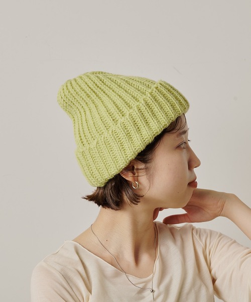 Omekashi（オメカシ）の「HIGHLAND2000 KNITCAP（ニットキャップ/ビーニー・レディース・ライム/ブルー/パープル/キャメル・FREE）」の18枚目の写真