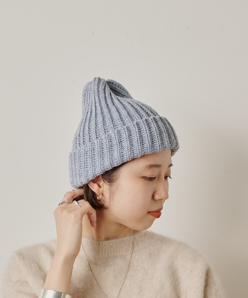 Omekashi（オメカシ）の「HIGHLAND2000 KNITCAP（ニットキャップ/ビーニー・レディース・ライム/ブルー/パープル/キャメル・FREE）」の12枚目の写真