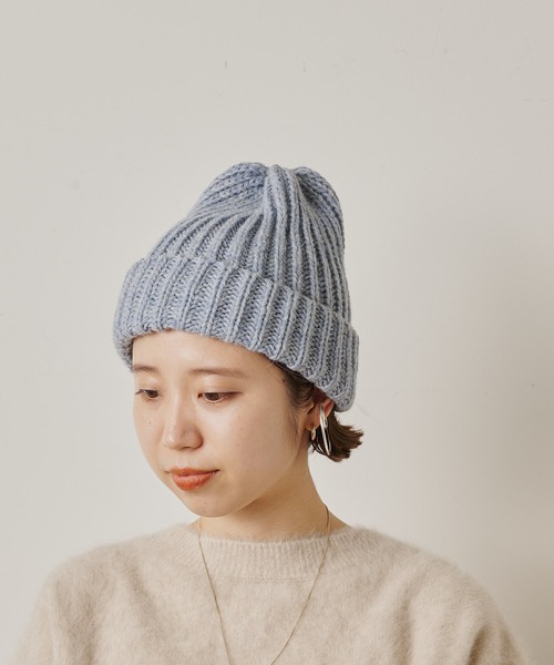 Omekashi（オメカシ）の「HIGHLAND2000 KNITCAP（ニットキャップ/ビーニー・レディース・ライム/ブルー/パープル/キャメル・FREE）」の6枚目の写真