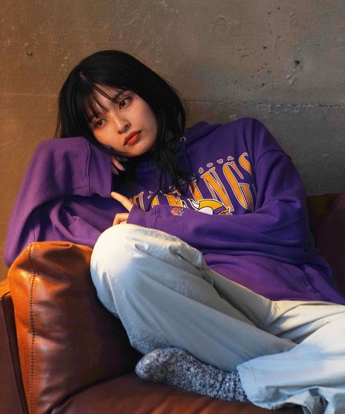 re_k by JUNRED（レクバイジュンレッド）の「re_k by JUNRED / NFLバルーンBIGスウェットプルパーカー（パーカー・メンズ・パープル/グレー/モスグリーン/レッド系その他2・S/M/L）」の4枚目の写真