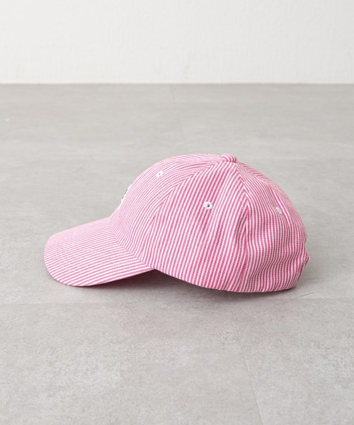 GEVACO（ゲバコ）の「【GEVACO/ゲバコ】ヒッコリー６パネルCAP（キャップ・レディース・ブラック/ピンク・ONE SIZE）」の4枚目の写真