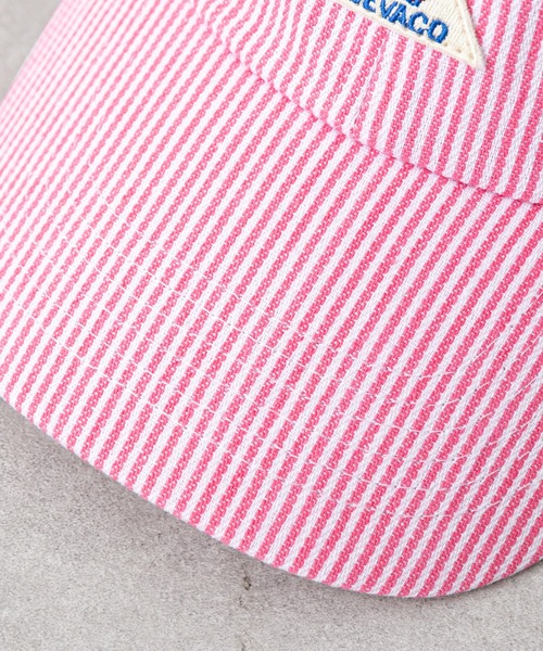 GEVACO（ゲバコ）の「【GEVACO/ゲバコ】ヒッコリー６パネルCAP（キャップ・レディース・ブラック/ピンク・ONE SIZE）」の7枚目の写真