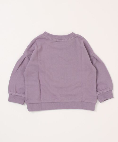 BeBe（ベベ）の「BeBe/ミニウラゲロゴ刺繍トレーナー(90~150cm)（スウェット・キッズ・グレー/パープル・90/150/110/140/130/100/120）」の7枚目の写真