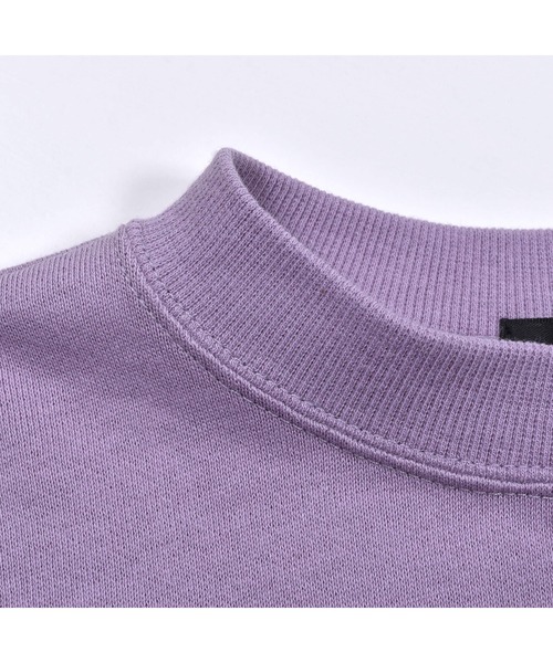 BeBe（ベベ）の「BeBe/ミニウラゲロゴ刺繍トレーナー(90~150cm)（スウェット・キッズ・グレー/パープル・90/150/110/140/130/100/120）」の8枚目の写真