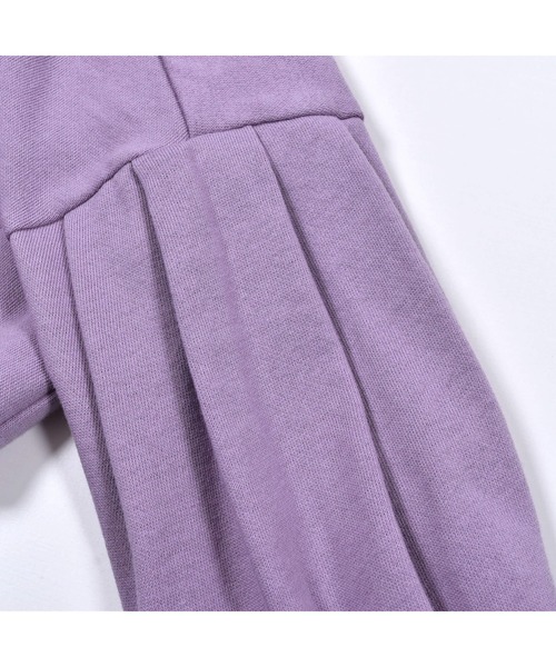 BeBe（ベベ）の「BeBe/ミニウラゲロゴ刺繍トレーナー(90~150cm)（スウェット・キッズ・グレー/パープル・90/150/110/140/130/100/120）」の15枚目の写真