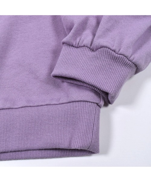 BeBe（ベベ）の「BeBe/ミニウラゲロゴ刺繍トレーナー(90~150cm)（スウェット・キッズ・グレー/パープル・90/150/110/140/130/100/120）」の13枚目の写真