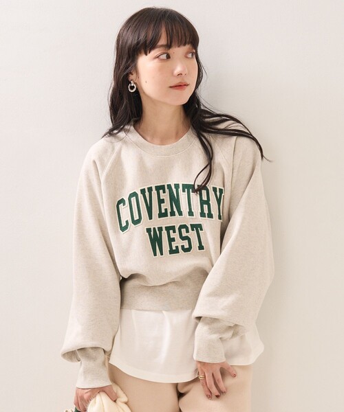 FREAK'S STORE（フリークスストア）の「HEAVYショートワッペンロゴスウェット（スウェット・レディース・グレー/ネイビー/ワインレッド/ナチュラル・ﾌﾘ-）」の18枚目の写真