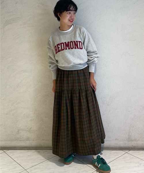 FREAK'S STORE（フリークスストア）の「HEAVYショートワッペンロゴスウェット（スウェット・レディース・グレー/ネイビー/ワインレッド/ナチュラル・ﾌﾘ-）」の7枚目の写真