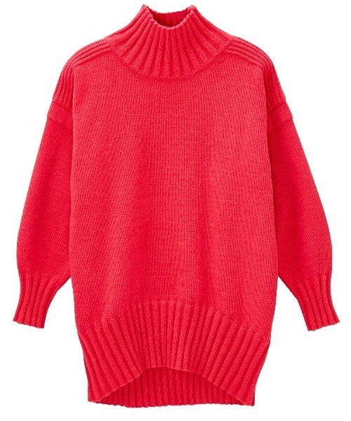 GeeRA(ジーラ)の「リブ使いビッグシルエットニット(ニット/セーター・レディース・レッド/ブルー/ブラック・SMALL/MEDIUM/LARGE/X-LARGE)」の5枚目の写真