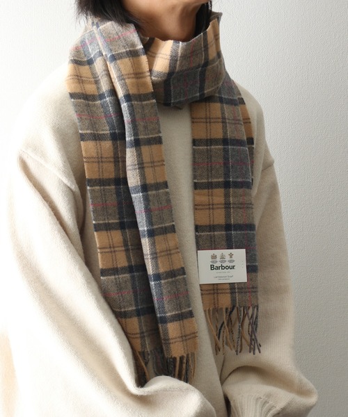 Barbour（バブアー）の「【BARBOUR/バブアー】Tartan lambswool scarf/タータンチェック ラムズウール スカーフ/マフラー（マフラー・メンズ・レッド系/グレー系/ベージュ系/カーキ系/グリーン系/グリーン系1/ネイビー系/ネイビー系1/カーキ系1/レッド系1・FREE）」の12枚目の写真