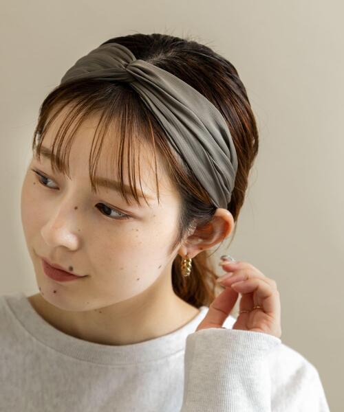 SMELLY（スメリー）の「クロスヘアターバン（ヘアバンド・レディース・ブラウン/グレー・-）」の7枚目の写真