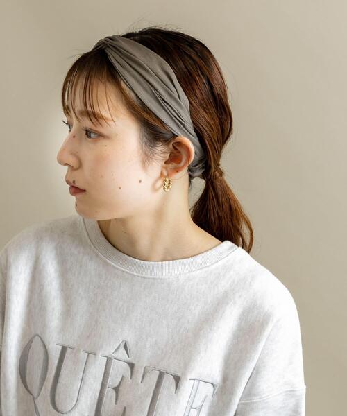 SMELLY（スメリー）の「クロスヘアターバン（ヘアバンド・レディース・ブラウン/グレー・-）」の8枚目の写真
