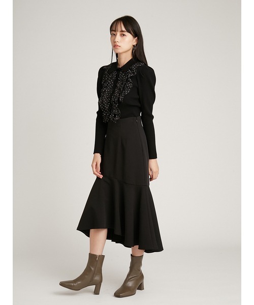 SNIDEL(スナイデル)の「スクエアショートブーツ(ブーツ・レディース・ブラック/ダークブラウン/モカ・SMALL/MEDIUM/LARGE)」の5枚目の写真