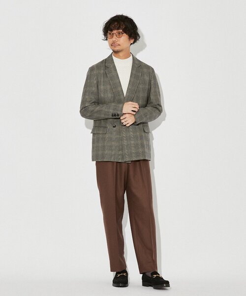 EDIFICE(エディフィス)の「【Biella Yarn / ビエラヤーン】7ゲージ ケーブル モックネックニット(ニット/セーター・メンズ・ブルー/シャーベット/ブラック/グレー/ホワイト/チャコールグレー・SMALL/MEDIUM/LARGE/X-LARGE)」の17枚目の写真