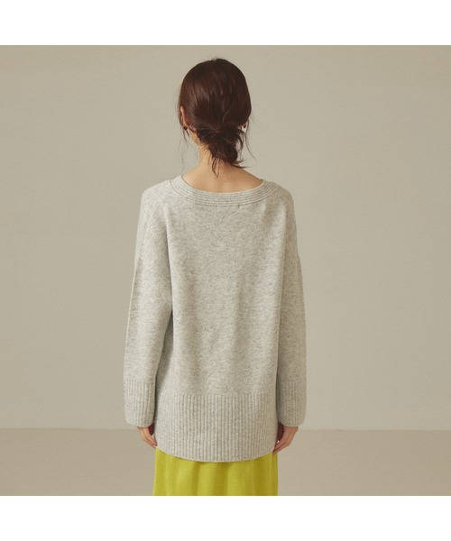 abahouse mavie（アバハウスマヴィ）の「ふわニットVネックプルオーバー（ニット/セーター・レディース・サックスブルー/ライトグレー/ブルー/ピンク/ダークベージュ/ブラック・フリー）」の12枚目の写真