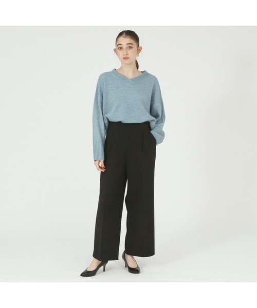 abahouse mavie（アバハウスマヴィ）の「ふわニットVネックプルオーバー（ニット/セーター・レディース・サックスブルー/ライトグレー/ブルー/ピンク/ダークベージュ/ブラック・フリー）」の19枚目の写真