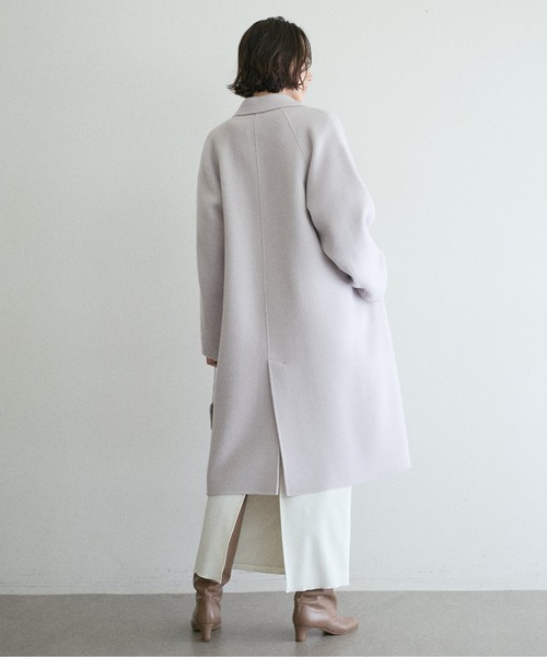 GALLARDAGALANTE（ガリャルダガランテ）の「チェスターコート（チェスターコート・レディース・ライトグレー/キャメル・FREE）」の4枚目の写真