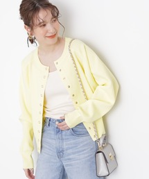 N.(N. Natural Beauty Basic) | 【追加生産】◆ドットボタン総針フォルムカーディガン(カーディガン/ボレロ)