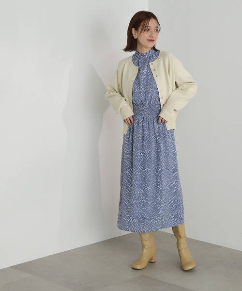 N.（N. Natural Beauty Basic）（エヌエヌナチュラルビューティーベーシック）の「◆ドットボタン総針フォルムカーディガン（カーディガン/ボレロ・レディース・オフホワイト/ブラック/グリーン/ブルー/ネイビー/ピンク/イエロー・MEDIUM）」の17枚目の写真