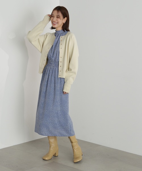 N.（N. Natural Beauty Basic）（エヌエヌナチュラルビューティーベーシック）の「◆ドットボタン総針フォルムカーディガン（カーディガン/ボレロ・レディース・オフホワイト/ブラック/グリーン/ブルー/ネイビー/ピンク/イエロー・MEDIUM）」の18枚目の写真