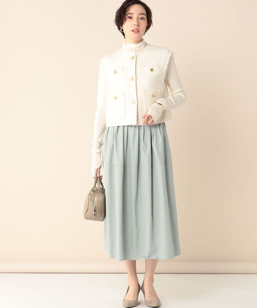 【NOLLEY'S】ウォッシャブル タフタ ベルシルエット スカート NOLLEY'S（ノーリーズ）の「ウォッシャブルタフタベルシルエット