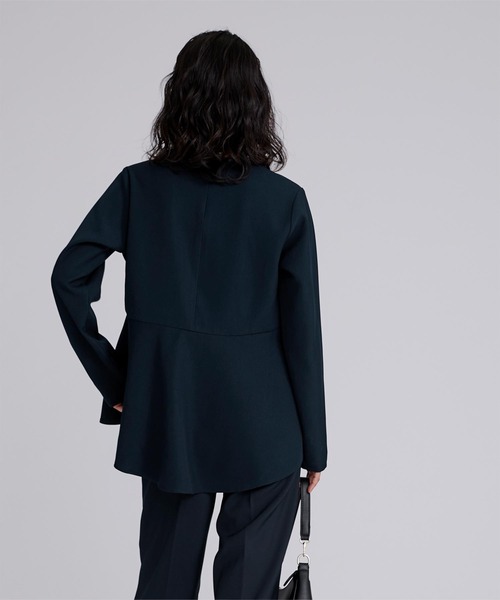UR'S(ユアーズ)の「キーネックペプラムトップス(Tシャツ/カットソー・レディース・グレイッシュベージュ/ダークネイビー/ブラック・L/S/M)」の15枚目の写真