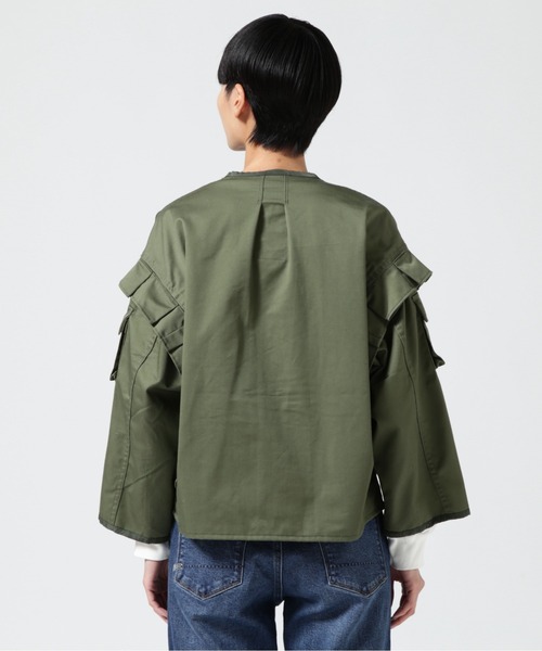 RehersalL(リハーズオール)の「rehersall/リハーズオール/B.D.Uフリルショルダージャケット(その他アウター・レディース・カーキ・F)」の8枚目の写真