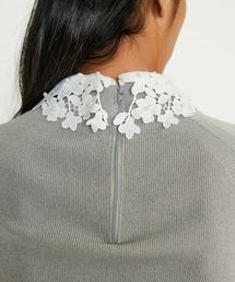 パール刺繍ニットトップス clear（クリア）の「七分袖パール刺繍ニットトップス[オフィス
