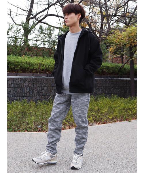 CRAFT STANDARD BOUTIQUE(クラフトスタンダードブティック)の「【防風】裏フリースZIPパーカー(パーカー・メンズ・ブラック/杢グレー・L/LL/M)」の20枚目の写真