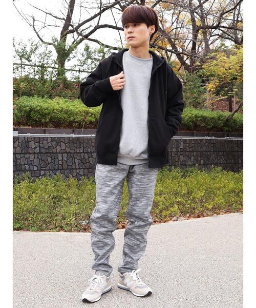 CRAFT STANDARD BOUTIQUE(クラフトスタンダードブティック)の「【防風】裏フリースZIPパーカー(パーカー・メンズ・ブラック/杢グレー・L/LL/M)」の19枚目の写真
