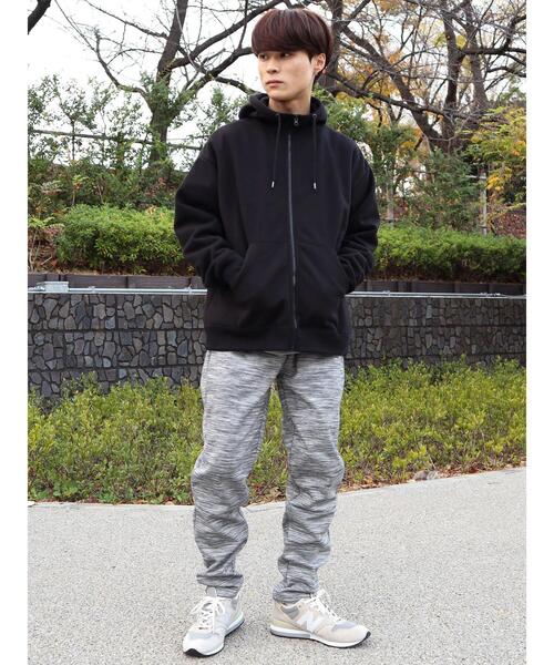 CRAFT STANDARD BOUTIQUE(クラフトスタンダードブティック)の「【防風】裏フリースZIPパーカー(パーカー・メンズ・ブラック/杢グレー・L/LL/M)」の17枚目の写真