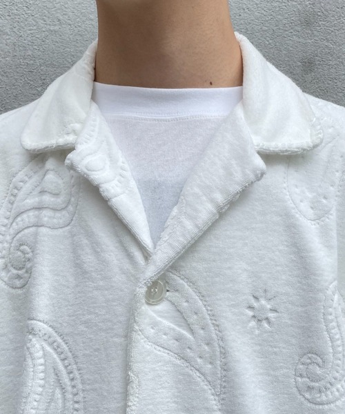 TOWNCRAFT(タウンクラフト)の「【TOWNCRAFT/タウンクラフト】paisley pile beach shirt(シャツ/ブラウス・メンズ・ブラック/ホワイト・MEDIUM/LARGE)」の9枚目の写真