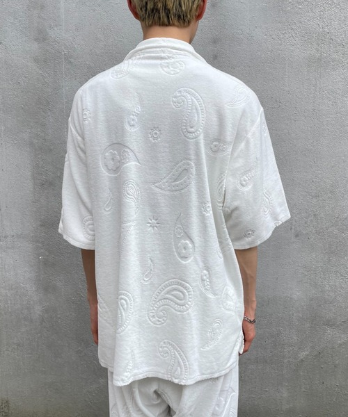 TOWNCRAFT(タウンクラフト)の「【TOWNCRAFT/タウンクラフト】paisley pile beach shirt(シャツ/ブラウス・メンズ・ブラック/ホワイト・MEDIUM/LARGE)」の8枚目の写真
