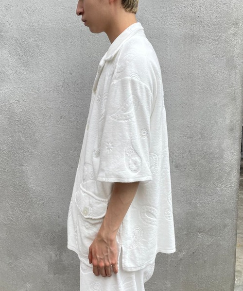 TOWNCRAFT(タウンクラフト)の「【TOWNCRAFT/タウンクラフト】paisley pile beach shirt(シャツ/ブラウス・メンズ・ブラック/ホワイト・MEDIUM/LARGE)」の7枚目の写真