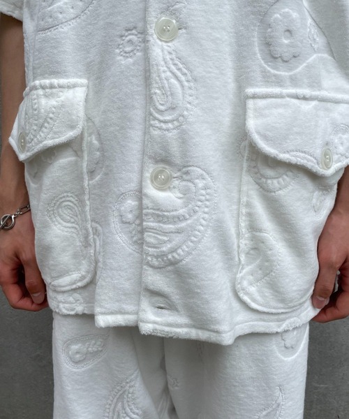TOWNCRAFT(タウンクラフト)の「【TOWNCRAFT/タウンクラフト】paisley pile beach shirt(シャツ/ブラウス・メンズ・ブラック/ホワイト・MEDIUM/LARGE)」の12枚目の写真