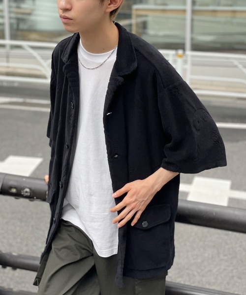 TOWNCRAFT(タウンクラフト)の「【TOWNCRAFT/タウンクラフト】paisley pile beach shirt(シャツ/ブラウス・メンズ・ブラック/ホワイト・MEDIUM/LARGE)」の22枚目の写真