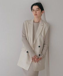 【セットアップ対応】ツイードライクスリットベスト