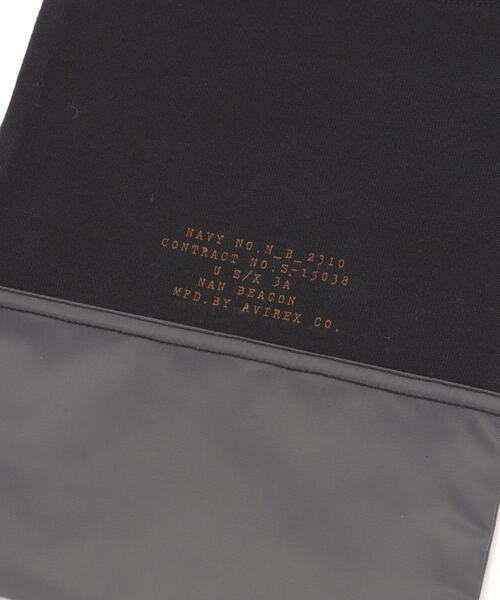AVIREX（アヴィレックス）の「《WEB&DEPOT限定》SWEAT DRAWSTRING BAG/ スウェットドローストリング巾着バッグ（ショルダーバッグ・レディース・グレー/ブラック・FREE）」の9枚目の写真