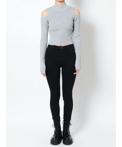 EMODA（エモダ）の「ショルダーオープンニット（ニット/セーター・レディース・グレー/ブラック/ブルー・FREE）」の6枚目の写真