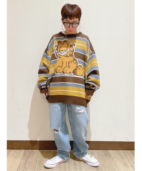Right-on(ライトオン)の「GARFIELDニット(ニット/セーター・レディース・グリーン/ブラウン・M/L)」の21枚目の写真
