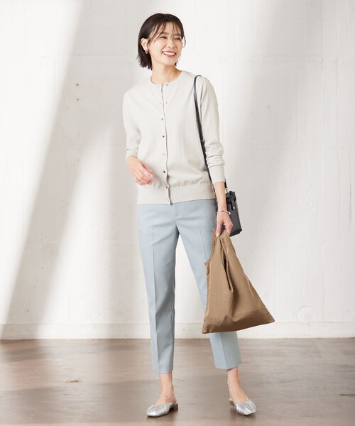 J.PRESS(ジェイプレス)の「【洗える】 BASIC HI-COTTON クルーネック ニット(ニット/セーター・レディース・ライトグリーン系/ネイビー系/ライトグレー系/ふじ色系/ピンク系・T13/T15)」の21枚目の写真