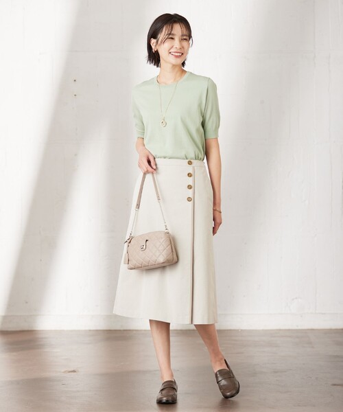 J.PRESS(ジェイプレス)の「【洗える】 BASIC HI-COTTON クルーネック ニット(ニット/セーター・レディース・ライトグリーン系/ネイビー系/ライトグレー系/ふじ色系/ピンク系・T13/T15)」の20枚目の写真
