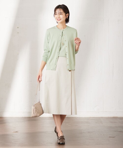J.PRESS(ジェイプレス)の「【洗える】 BASIC HI-COTTON クルーネック ニット(ニット/セーター・レディース・ライトグリーン系/ネイビー系/ライトグレー系/ふじ色系/ピンク系・T13/T15)」の19枚目の写真