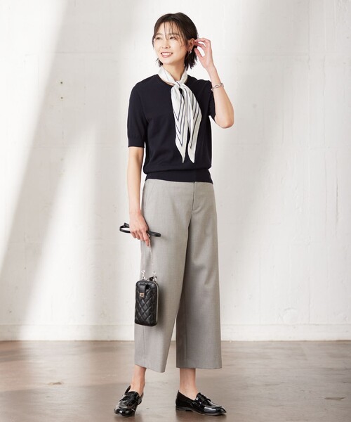 J.PRESS(ジェイプレス)の「【洗える】 BASIC HI-COTTON クルーネック ニット(ニット/セーター・レディース・ライトグリーン系/ネイビー系/ライトグレー系/ふじ色系/ピンク系・T13/T15)」の18枚目の写真