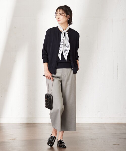J.PRESS(ジェイプレス)の「【洗える】 BASIC HI-COTTON クルーネック ニット(ニット/セーター・レディース・ライトグリーン系/ネイビー系/ライトグレー系/ふじ色系/ピンク系・T13/T15)」の17枚目の写真