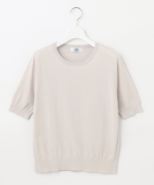 J.PRESS(ジェイプレス)の「【洗える】 BASIC HI-COTTON クルーネック ニット(ニット/セーター・レディース・ライトグリーン系/ネイビー系/ライトグレー系/ふじ色系/ピンク系・T13/T15)」の16枚目の写真