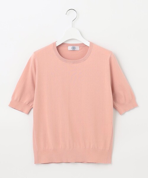 J.PRESS(ジェイプレス)の「【洗える】 BASIC HI-COTTON クルーネック ニット(ニット/セーター・レディース・ライトグリーン系/ネイビー系/ライトグレー系/ふじ色系/ピンク系・T13/T15)」の15枚目の写真