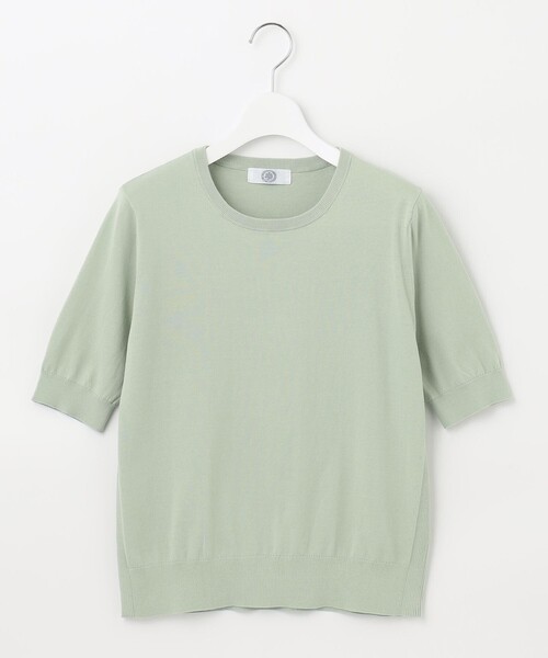 J.PRESS(ジェイプレス)の「【洗える】 BASIC HI-COTTON クルーネック ニット(ニット/セーター・レディース・ライトグリーン系/ネイビー系/ライトグレー系/ふじ色系/ピンク系・T13/T15)」の14枚目の写真
