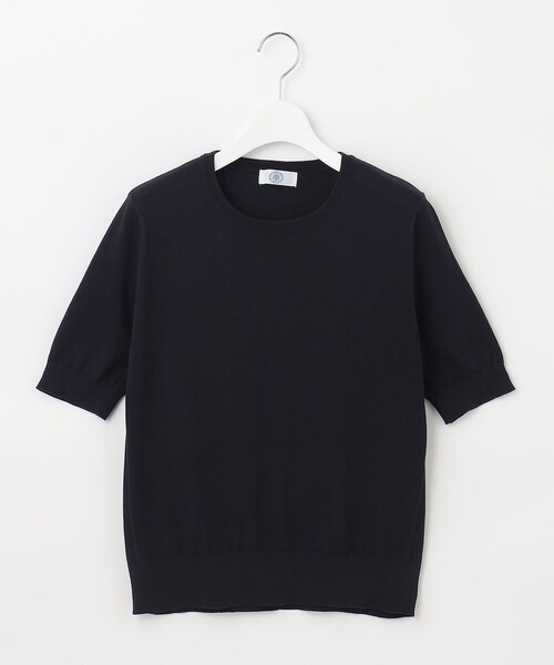 J.PRESS(ジェイプレス)の「【洗える】 BASIC HI-COTTON クルーネック ニット(ニット/セーター・レディース・ライトグリーン系/ネイビー系/ライトグレー系/ふじ色系/ピンク系・T13/T15)」の13枚目の写真